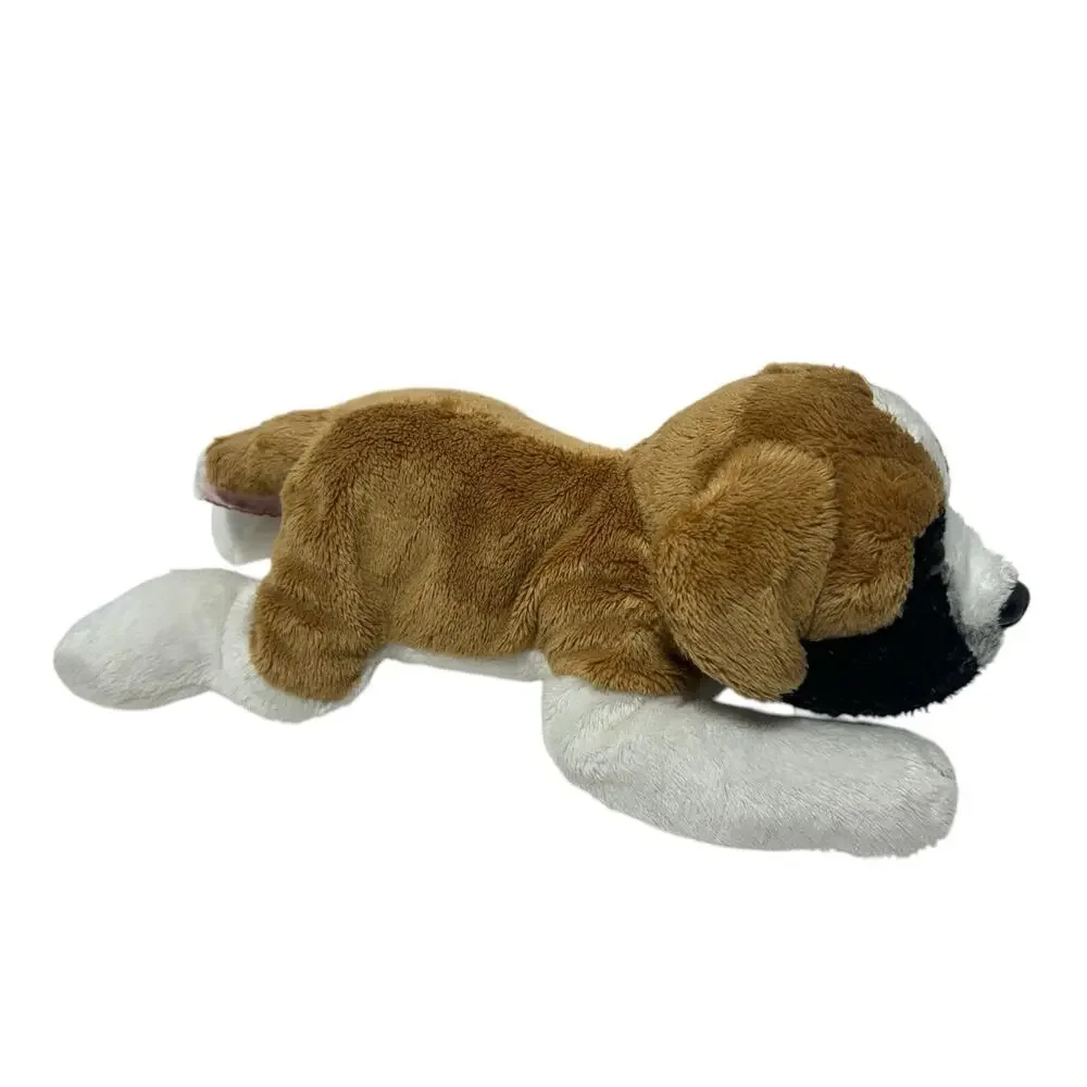 FAO Schwarz Plush Saint Bernard Puppy Dog Stuffed Animal Tan White